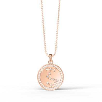 Rose Gold Necklace For Women Unique Style Art Deco Moissanite Pendant Necklaces For Wedding Gift
