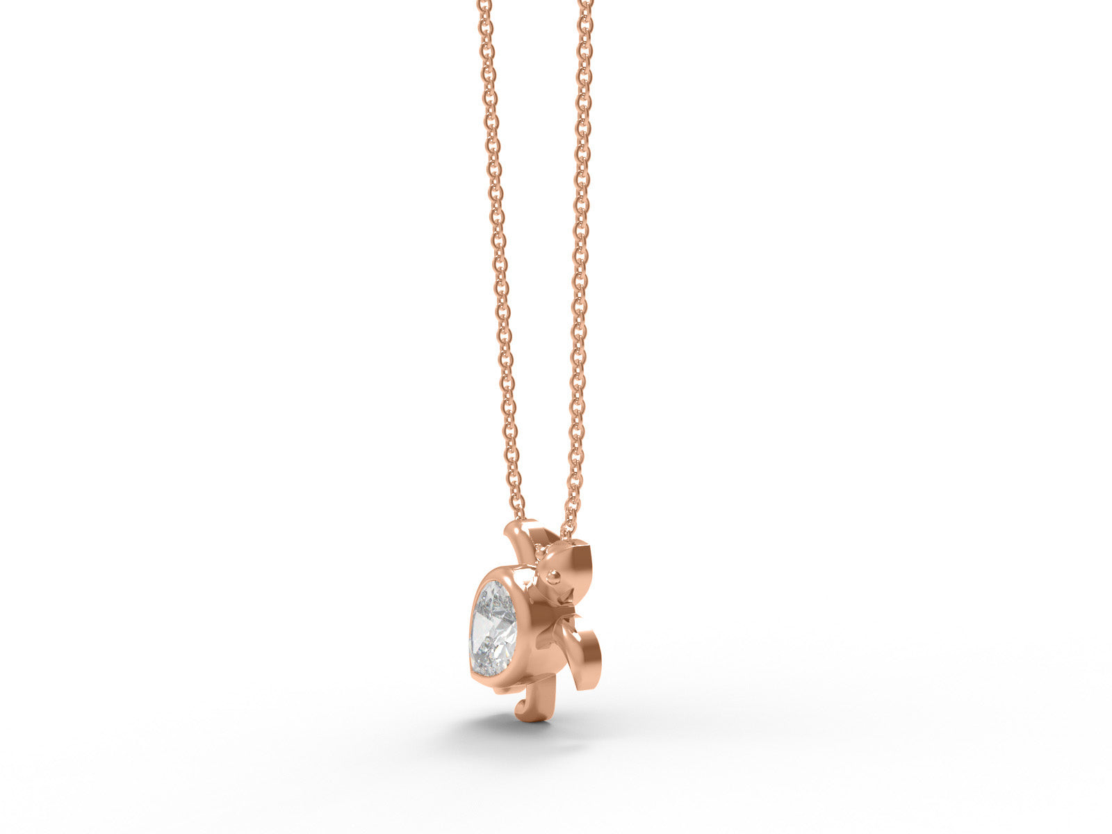 Moissanite Turtle Pendant Necklace - Sterling Silver