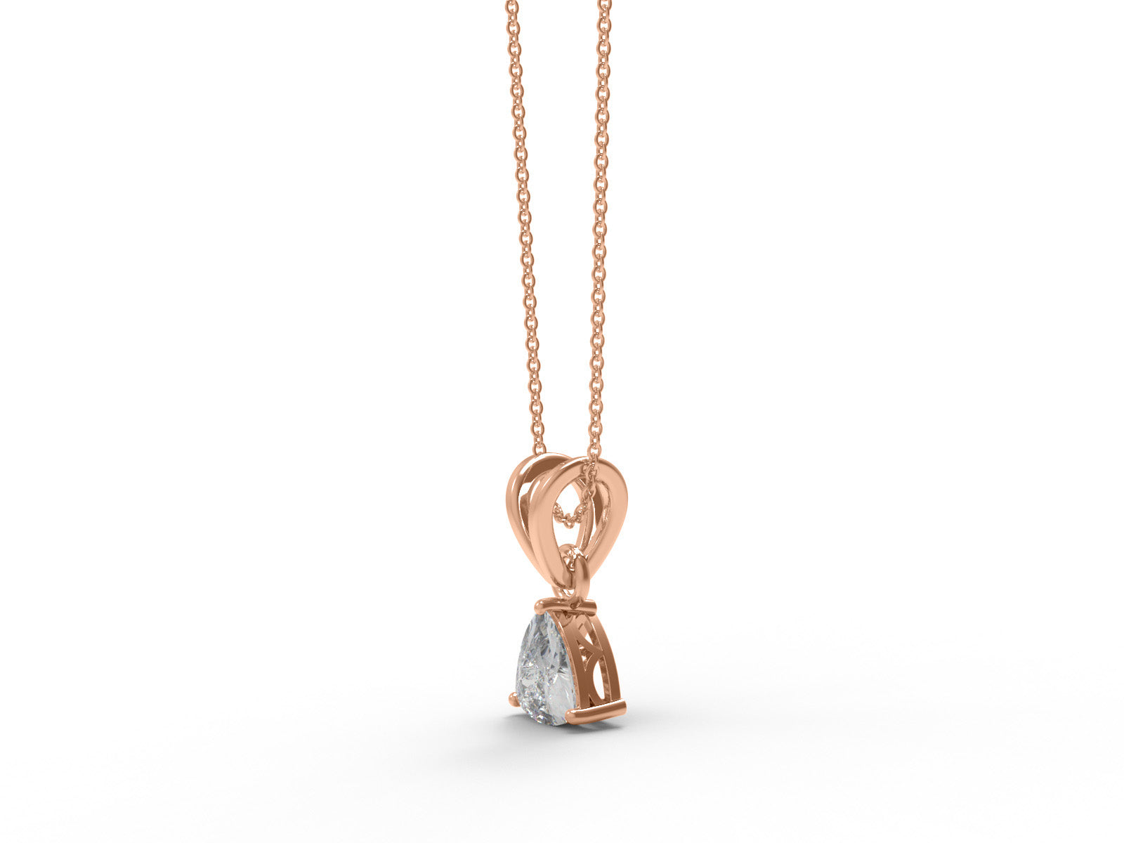 Moissanite Trillion Solitaire Pendant Necklace - Sterling Silver
