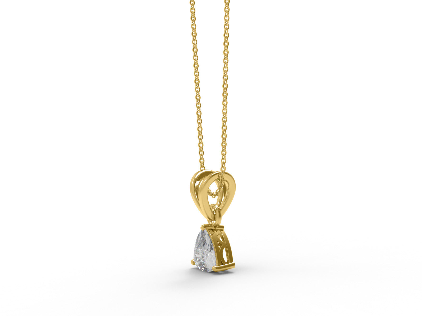Moissanite Trillion Solitaire Pendant Necklace - Sterling Silver