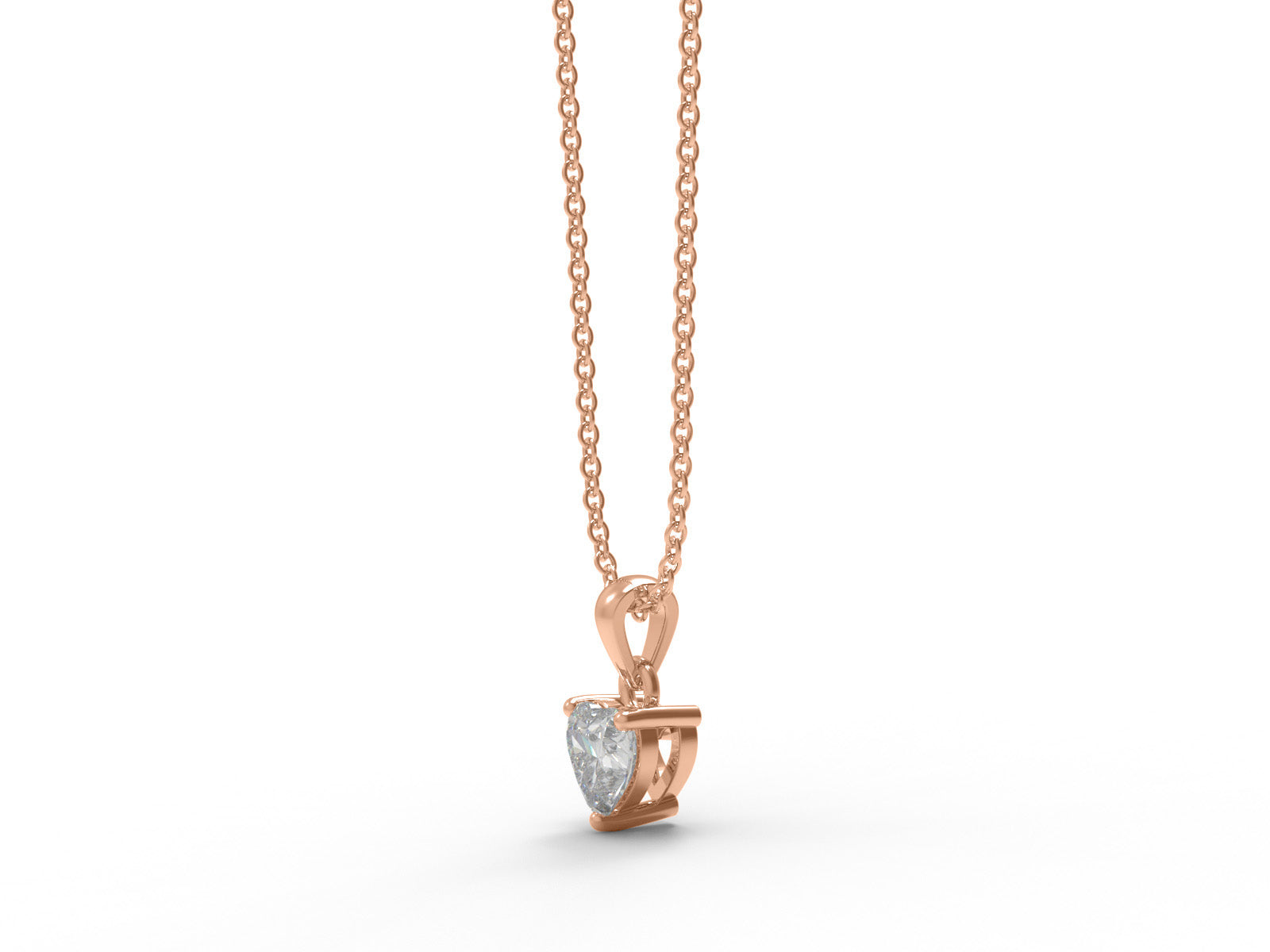 Moissanite Teardrop Necklace - Sterling Silver