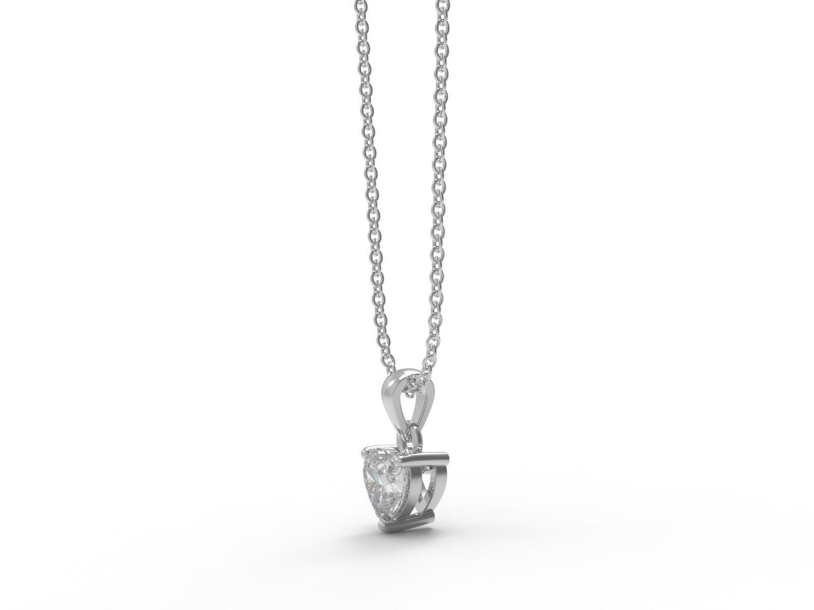 Moissanite Teardrop Necklace - Sterling Silver