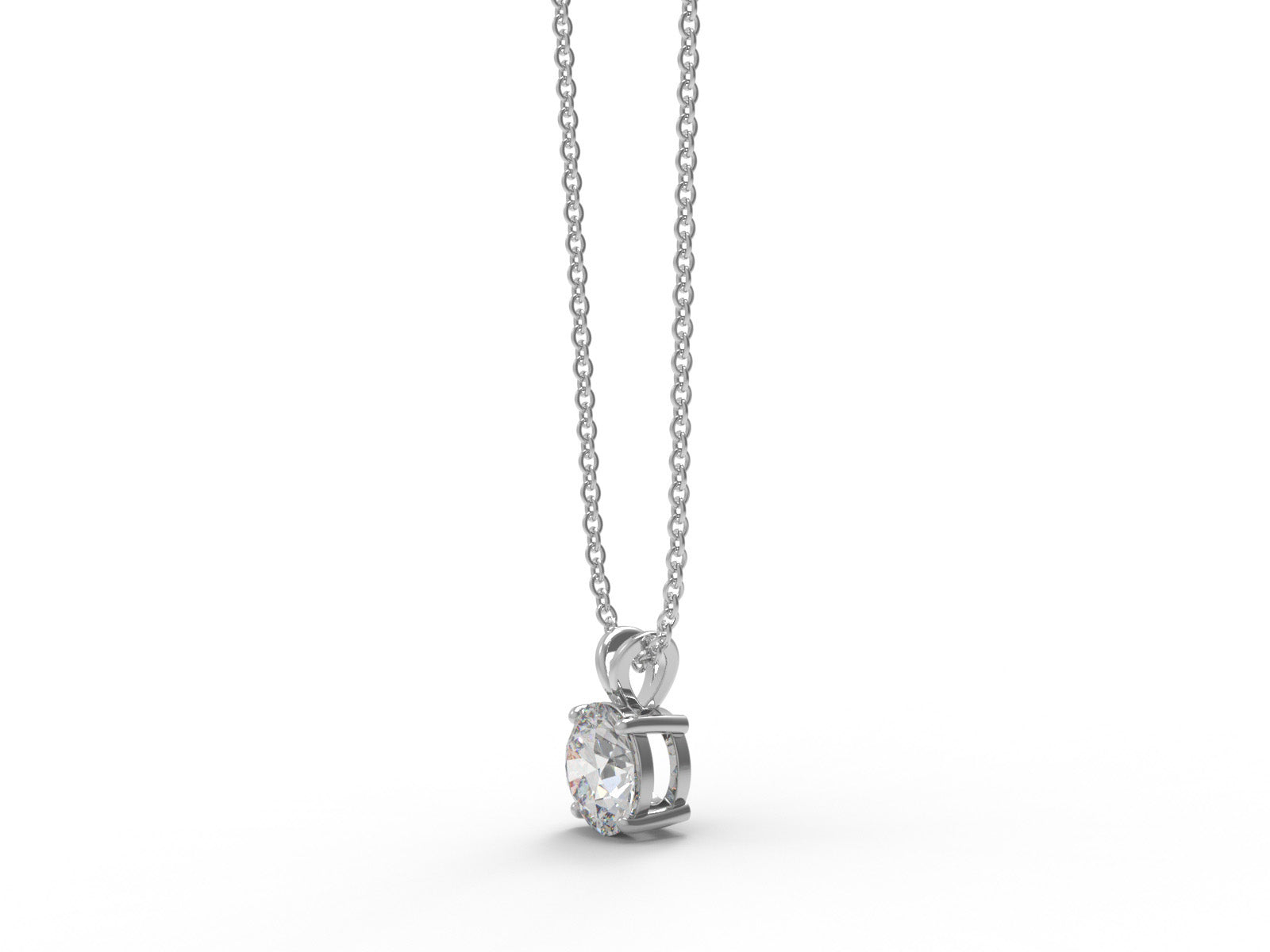 Moissanite Elegant Necklace - Sterling Silver