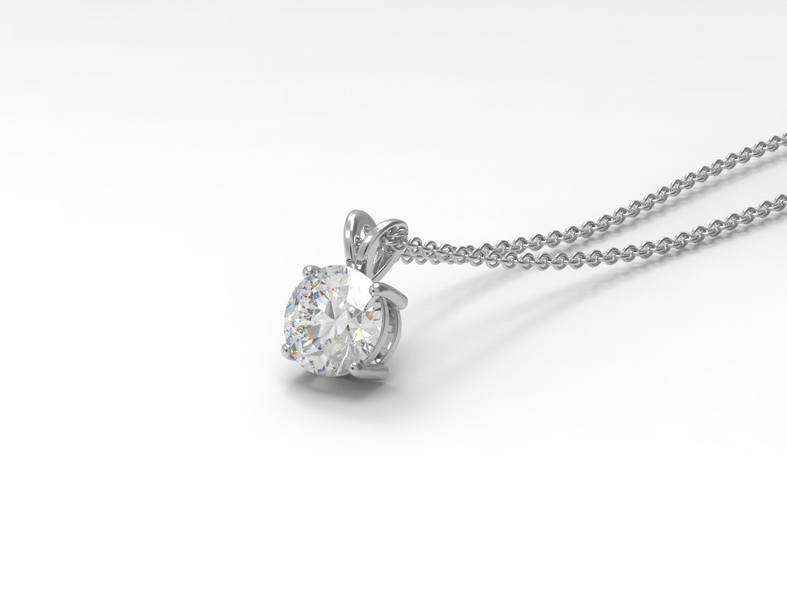 Moissanite Elegant Necklace - Sterling Silver