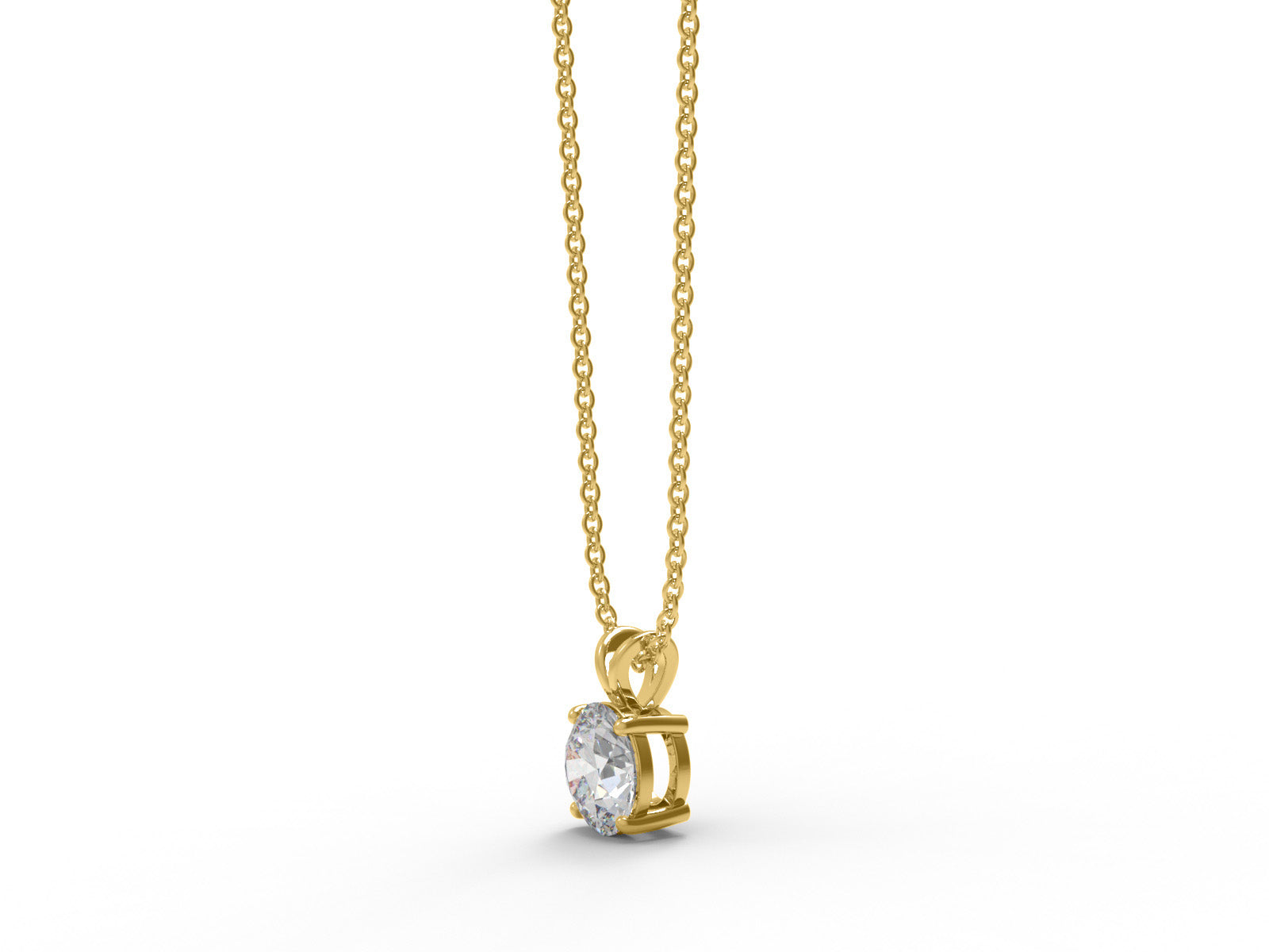 Moissanite Elegant Necklace - Sterling Silver