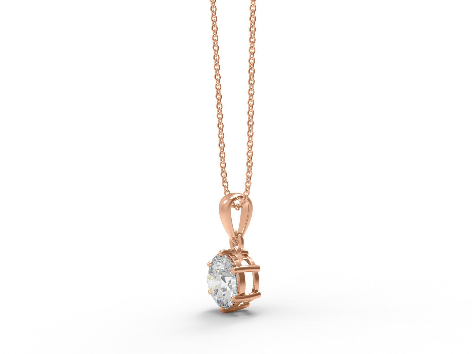 Moissanite Solitaire Pendant - 925 Sterling Silver