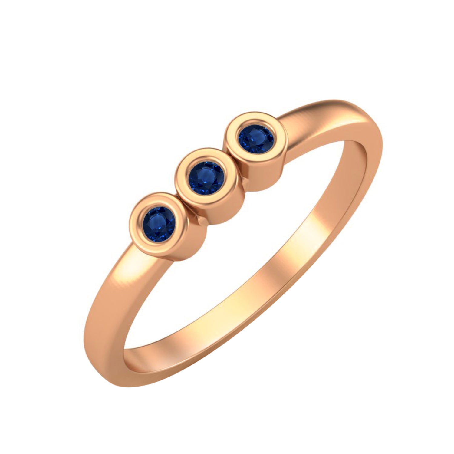 Anello di nozze minimalista con zaffiro blu, anello di promessa nuziale delicato in argento sterling 925