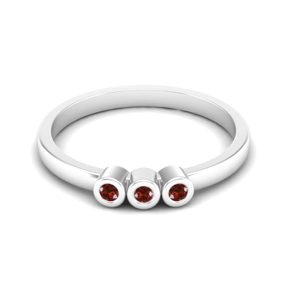 Vintage Bezel Set Ruby Wedding Ring For Women Minimalist Promise Ring Unique Bridal Ring