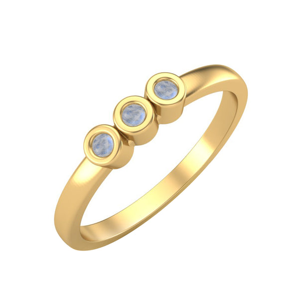 Dainty Moonstone Engagement Ring Vintage Bezel Set Wedding Ring Women Delicate Bridal Ring