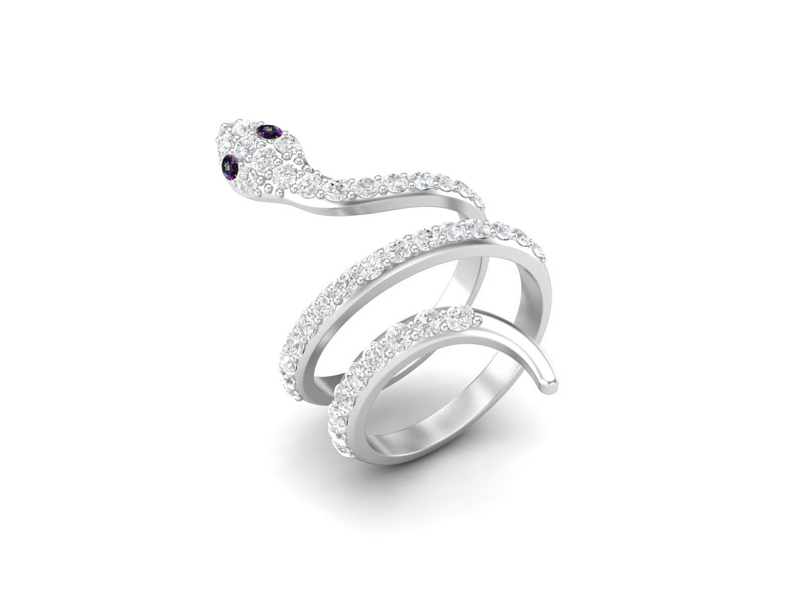 Anello di fidanzamento con topazio mistico naturale in argento Sterling 925, anello di fidanzamento con serpente cobra vintage