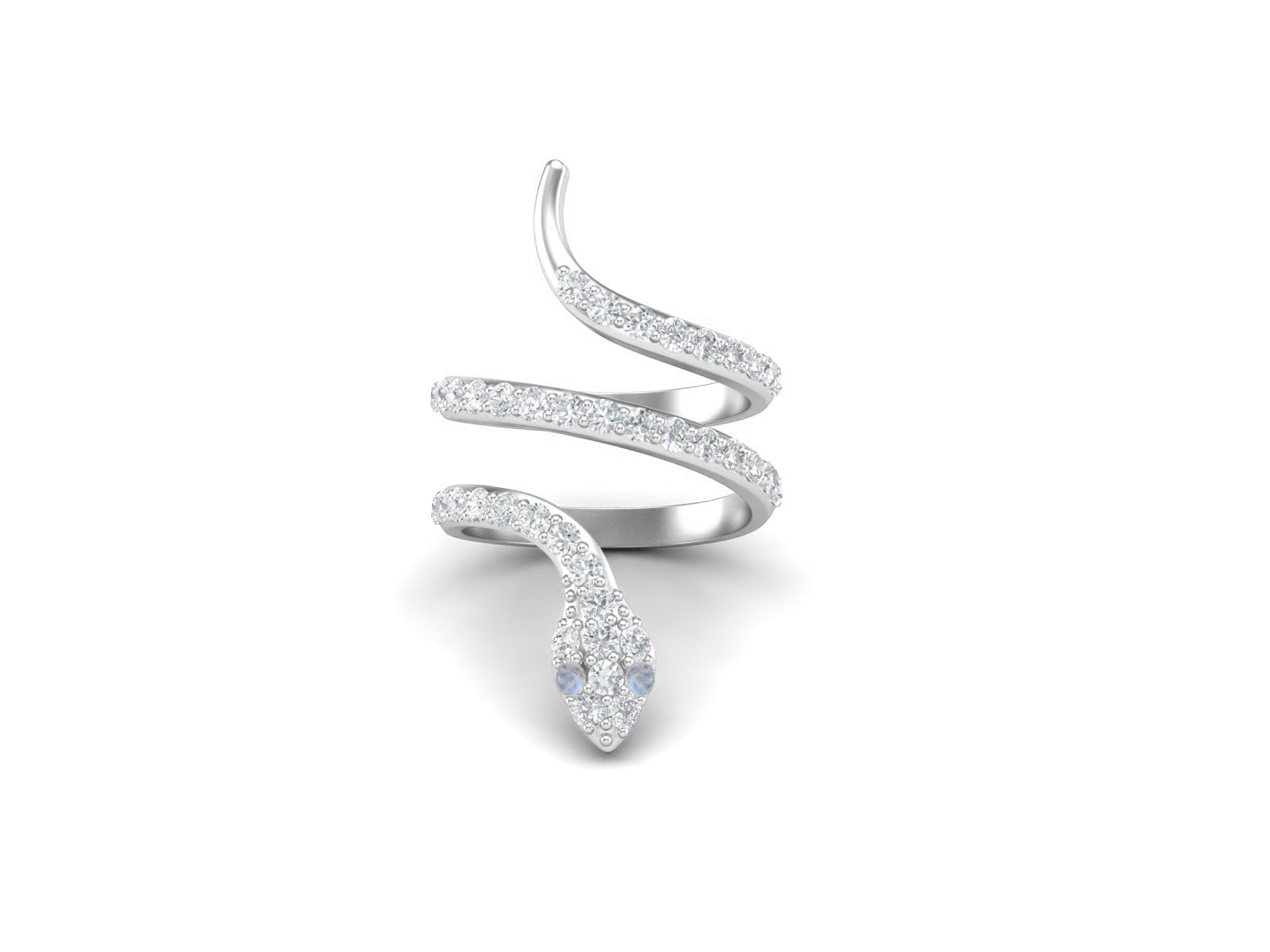 Anello di fidanzamento vintage con pietra di luna, anello nuziale con serpente cobra, anello nuziale in argento sterling 925