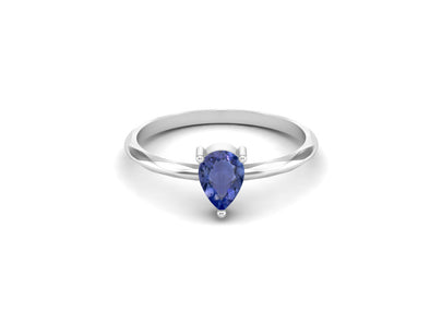 Solitaire Tanzanite Promise Ring Antique Solitaire Wedding Ring 925 Sterling Silver Ring