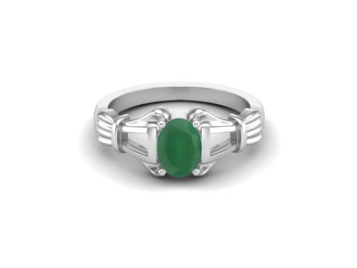 Natural Green Onyx Wedding Ring 925 Sterling Silver Bridal Ring Antique Engagement Ring