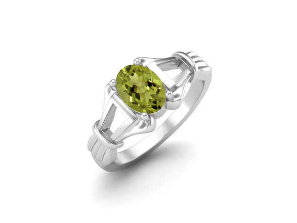 1.00 CT Peridot Engagement Ring Art Deco Bridal Promise Ring Unique Wedding Ring