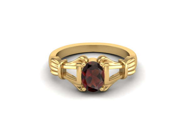 Vintage Red Garnet Bridal Ring Unique Garnet Wedding Ring Antique Garnet Engagement Ring