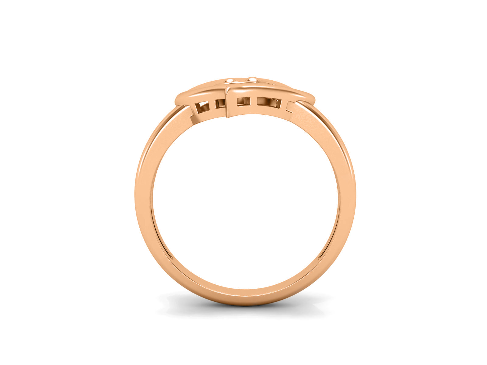 Mother & Child Heart Ring Symbolic Love - Sterling Silver