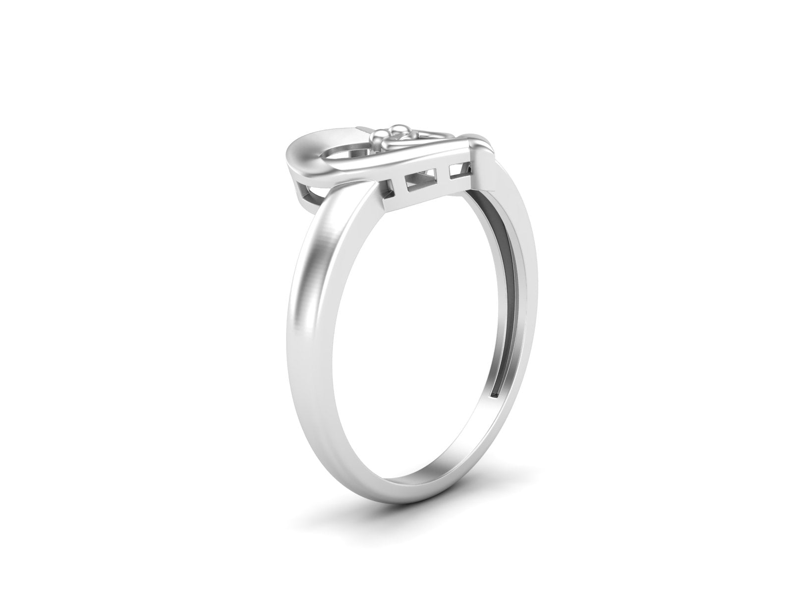 Mother & Child Heart Ring Symbolic Love - Sterling Silver