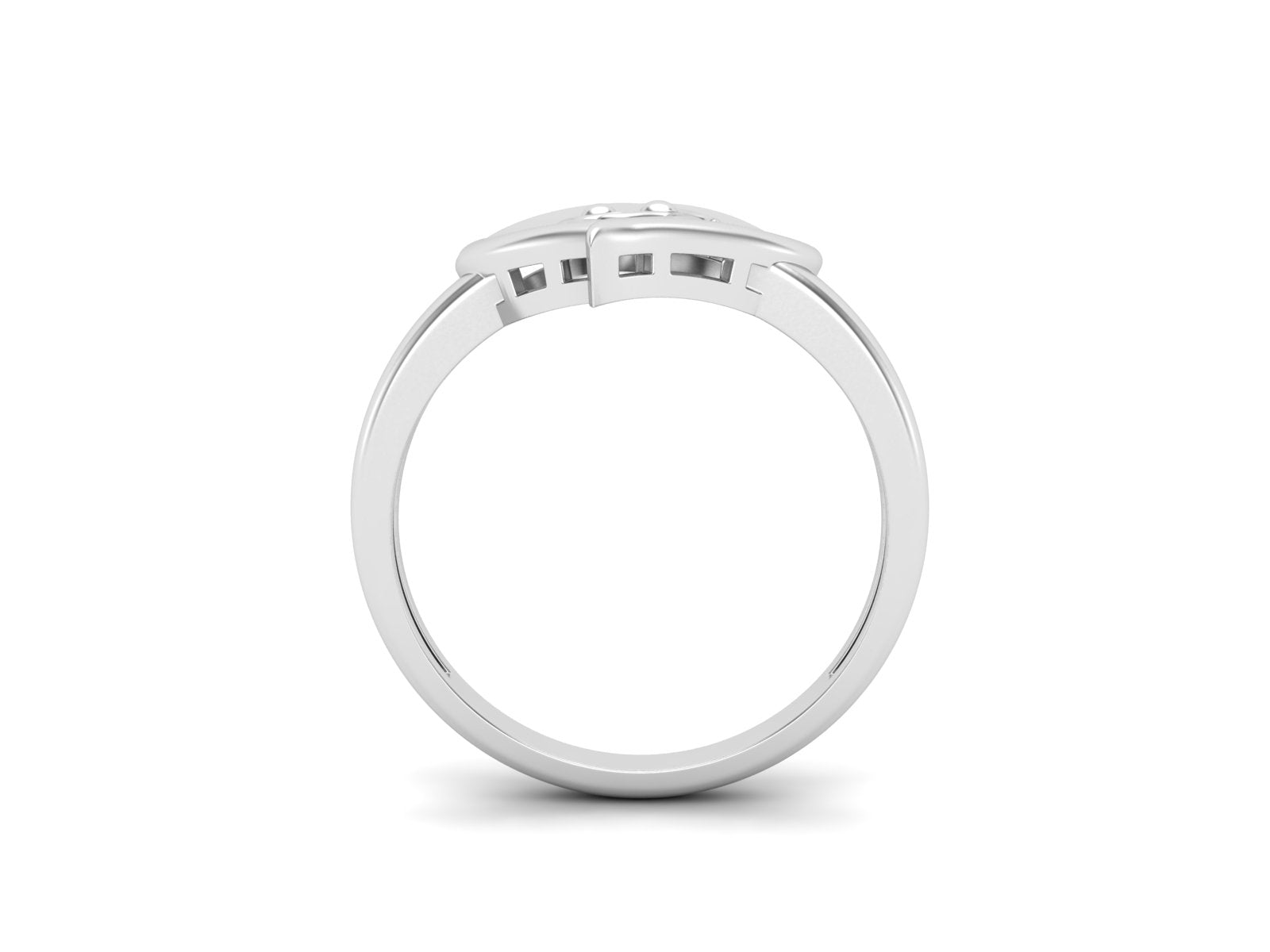 Mother & Child Heart Ring Symbolic Love - Sterling Silver