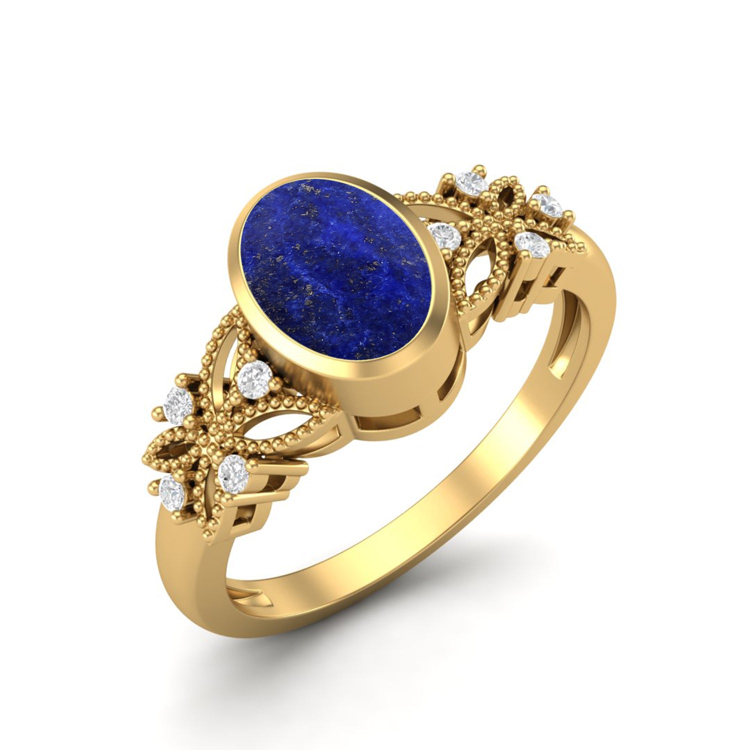 Anello da sposa solitario in lapislazzuli, anello in argento sterling 925 per lei, anello celtico