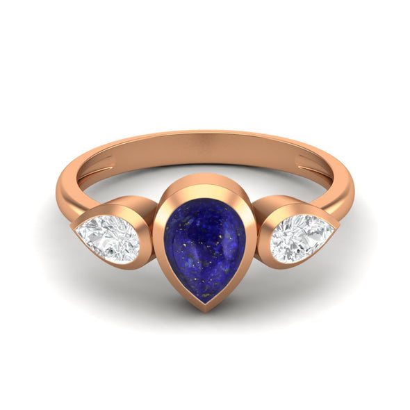 Natural Lapis lazuli Wedding Ring 925 Sterling Silver 1.25 Cts Ring