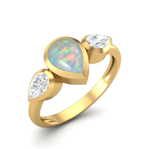 Natural Opal Engagement Ring Art Deco Opal Wedding Ring 925 Sterling Silver Opal Wedding Ring For Women
