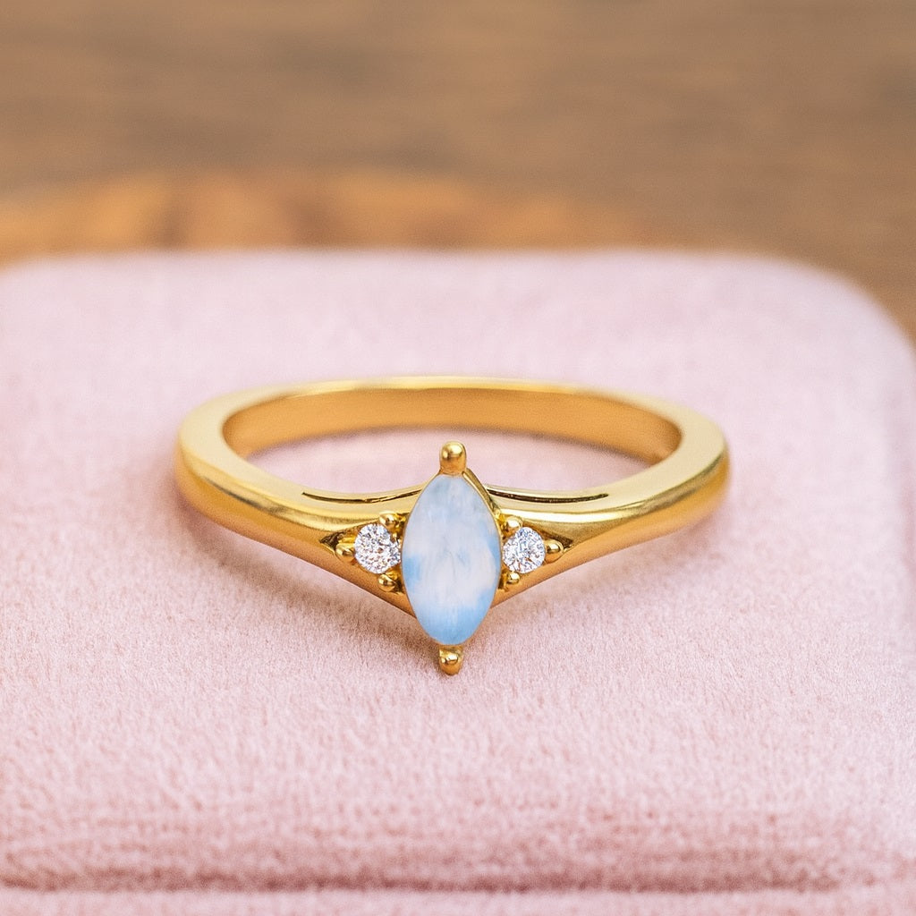 Moonstone Stackable Ring - Sterling Silver
