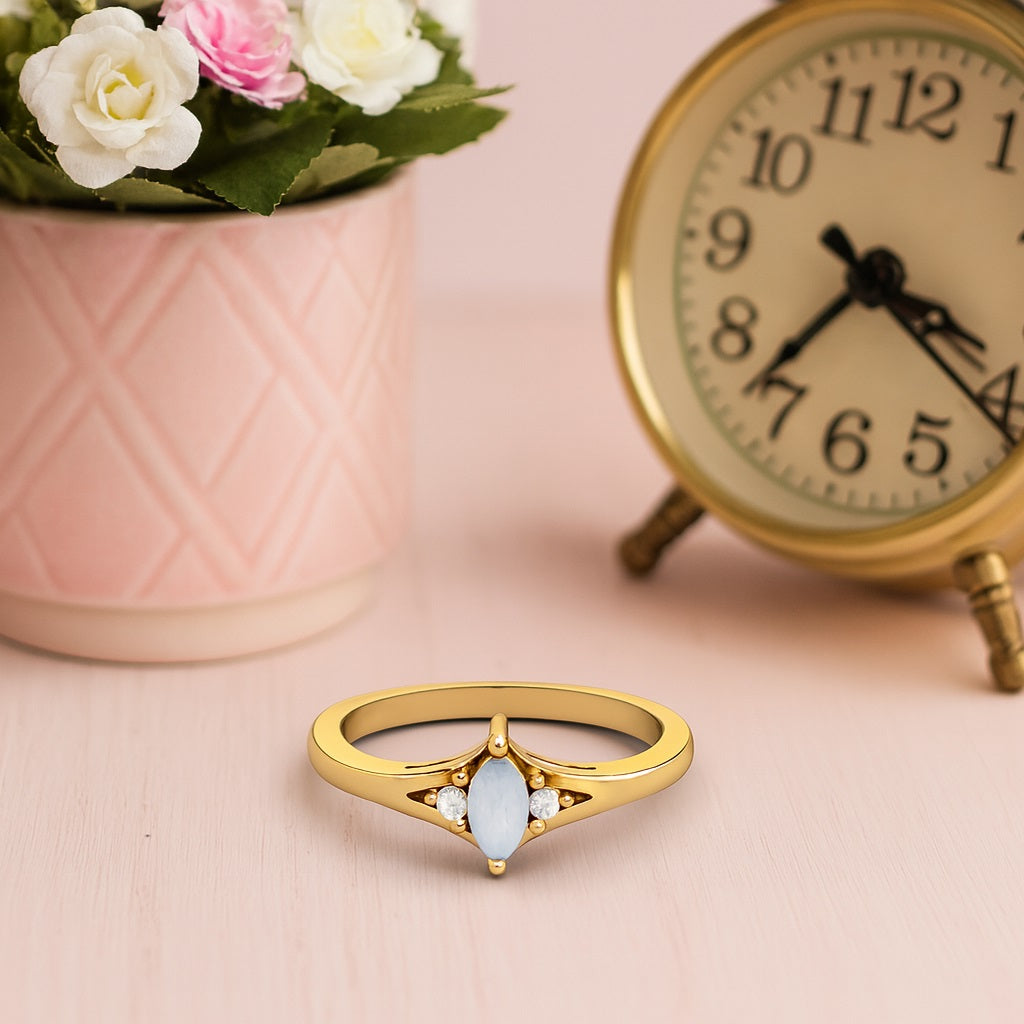 Moonstone Stackable Ring - Sterling Silver