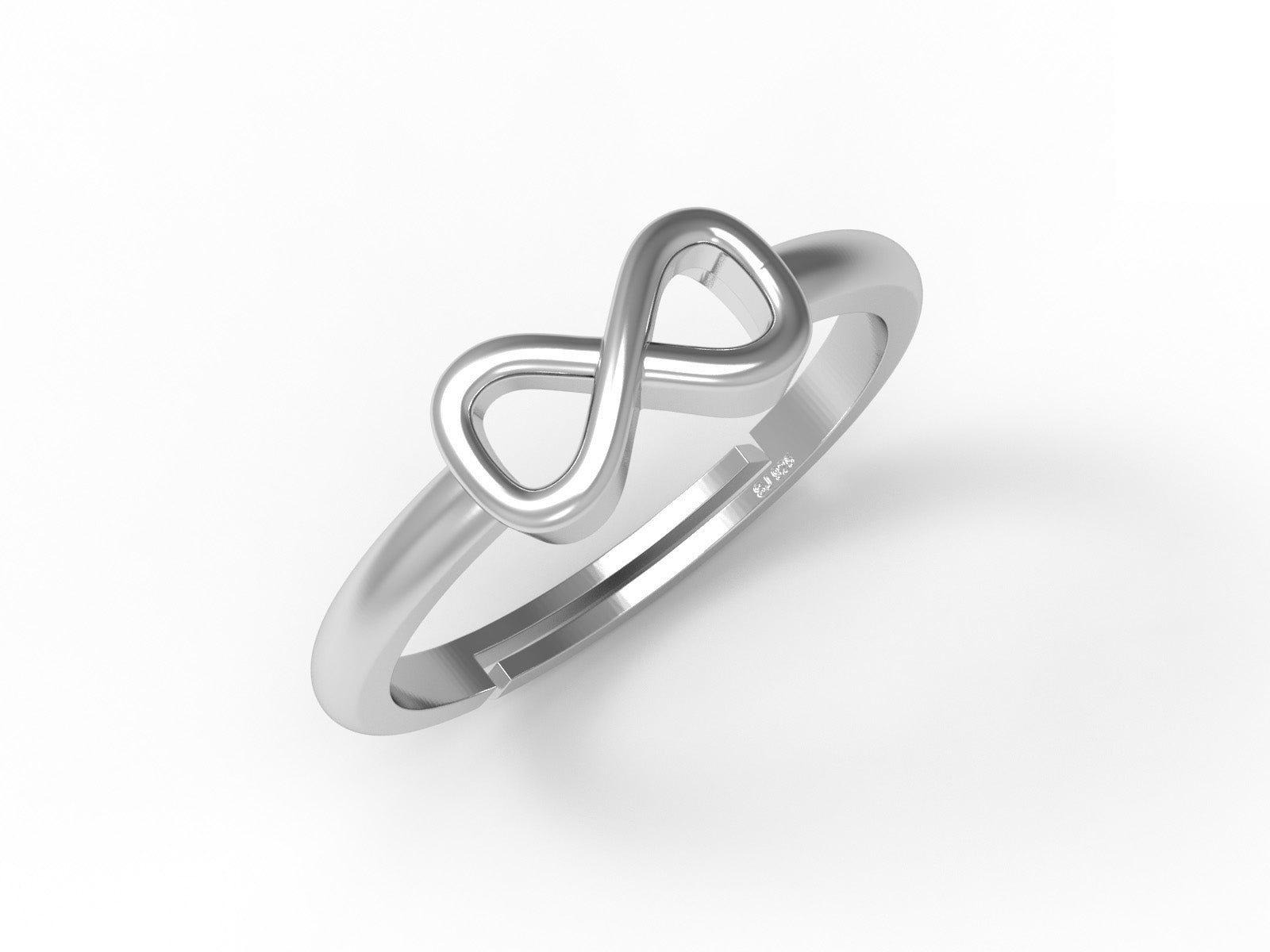 Infinity Symbol Ring Minimalist Promise Band - Sterling Silver