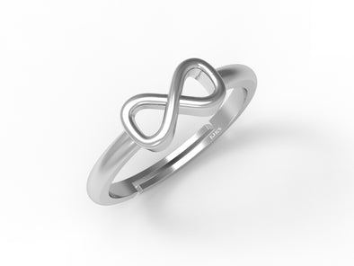 925 Sterling Silver Infinity Minimalist Love Simple Women Promise Ring