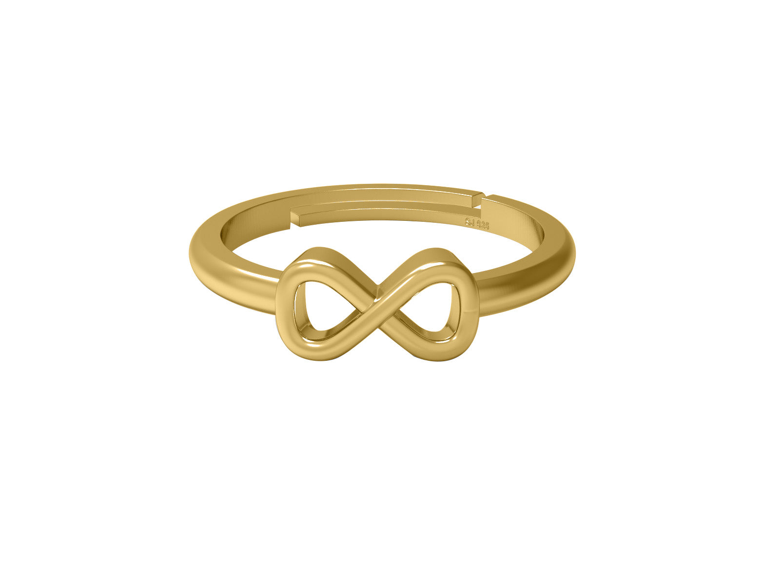 Infinity Symbol Ring Minimalist Promise Band - Sterling Silver
