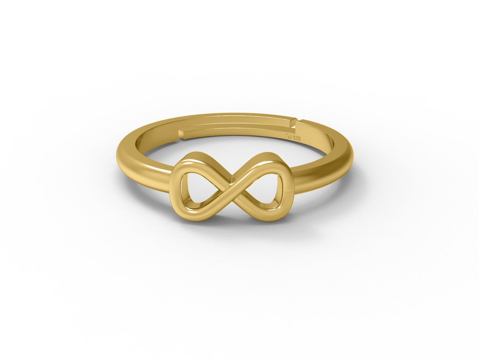 Infinity Symbol Ring Minimalist Promise Band - Sterling Silver