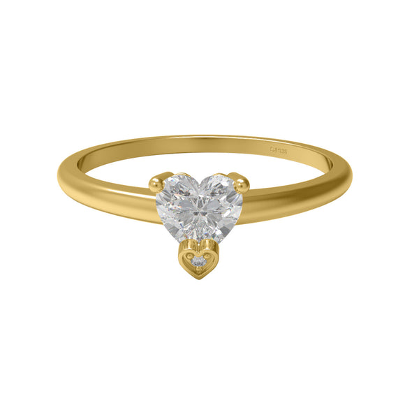 5MM Heart Shape Moissanite Diamond 925 Sterling Silver Solitaire Women Wedding Love Ring