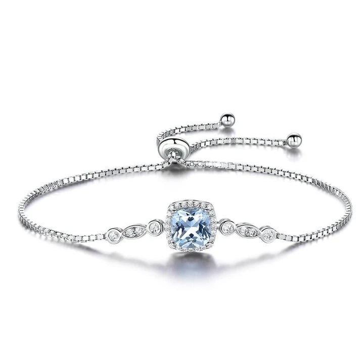 Blue Topaz Tennis Bracelet 001-240-00147 14KW | Goldstein's Jewelers |  Mobile, AL