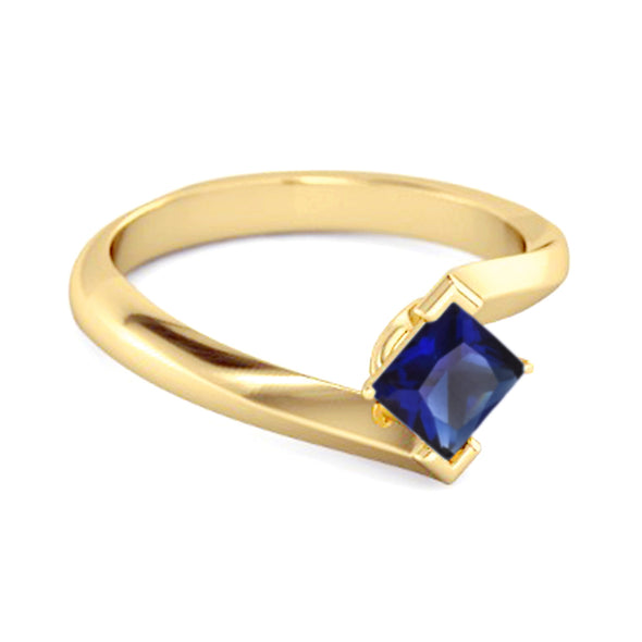Embrace Ring 925 Sterling Silver 0.50 Ctw Blue Sapphire Women Ring