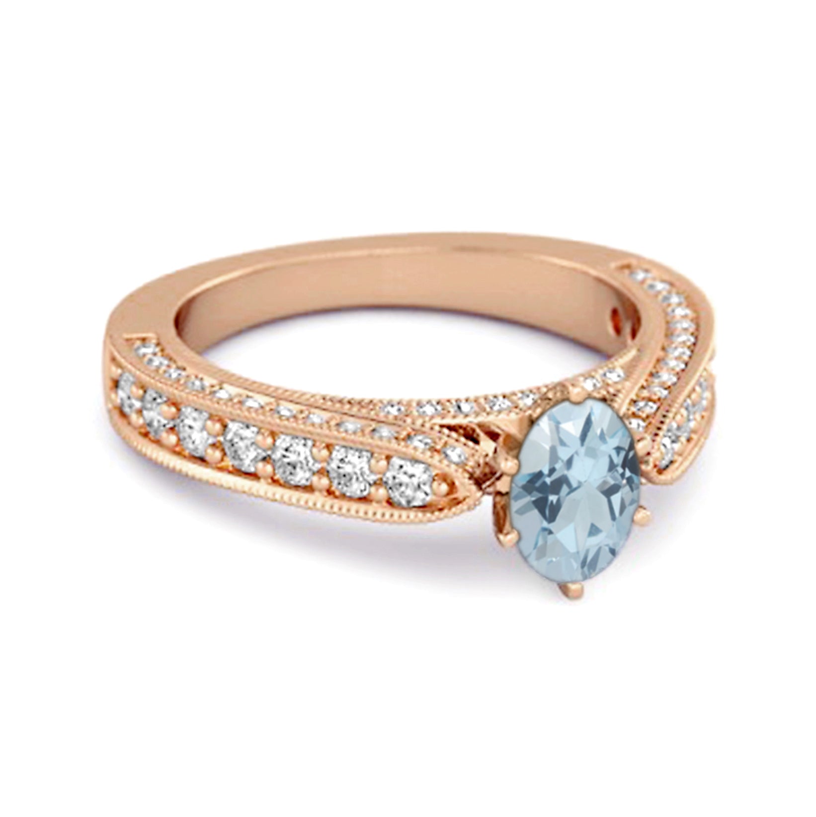 Anello solitario con topazio blu da 1,50 ct in argento sterling 925 Accents