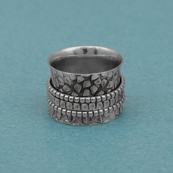 Triple Banded Spinner Ring