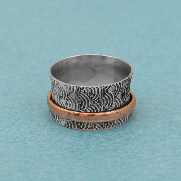 Two Banded Spinner Ring