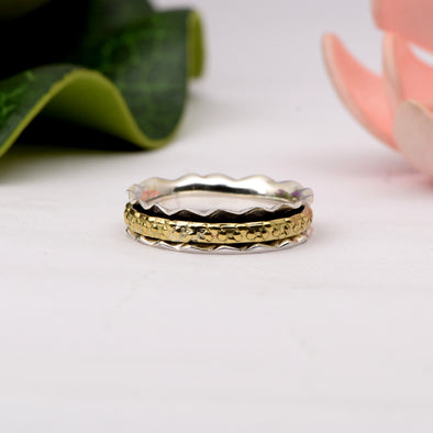 Two Band Meditation Spinner Ring