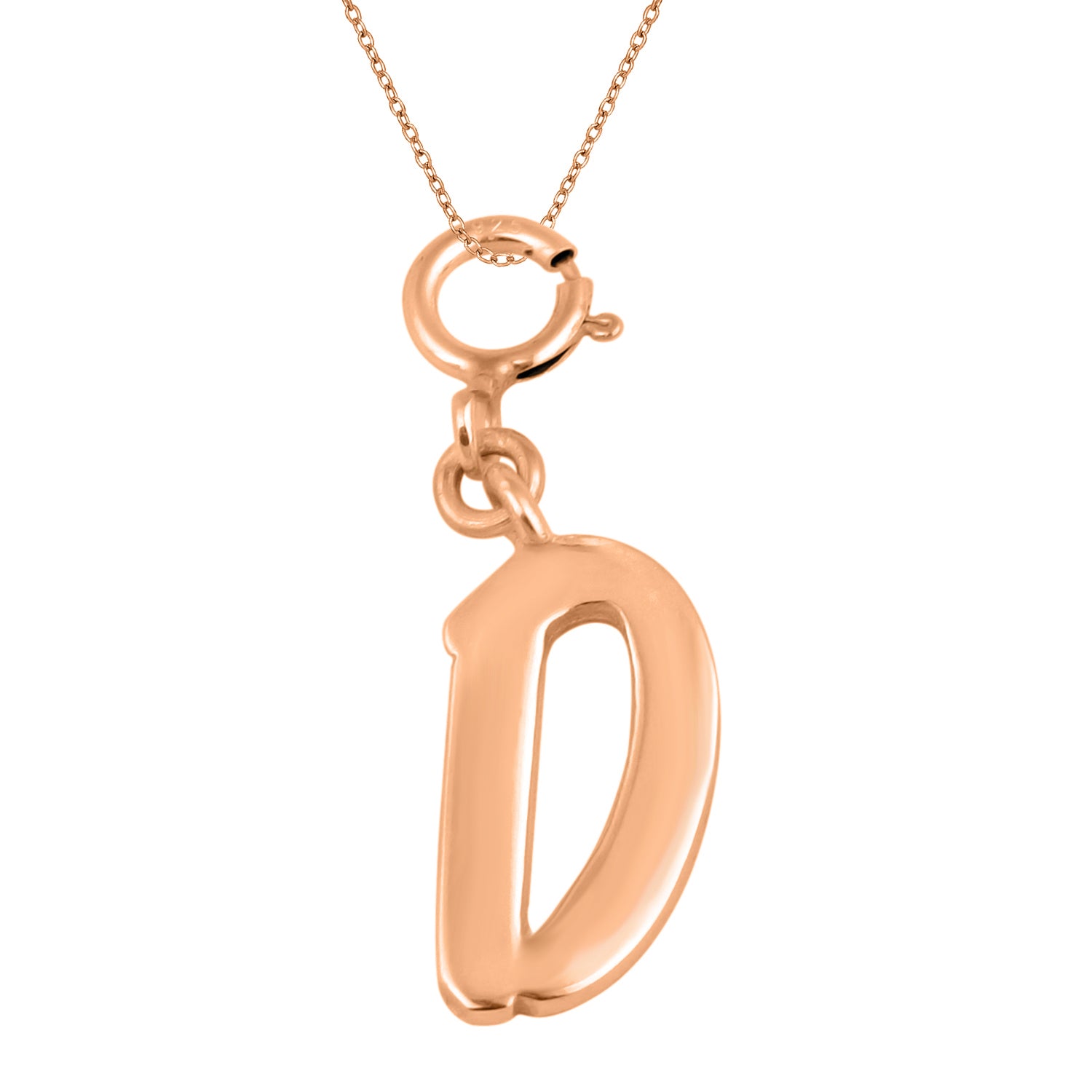 Personalized Letter Pendant - Rose Gold Vermeil