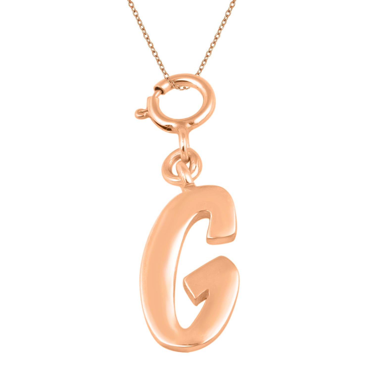 Personalized Letter Pendant - Rose Gold Vermeil