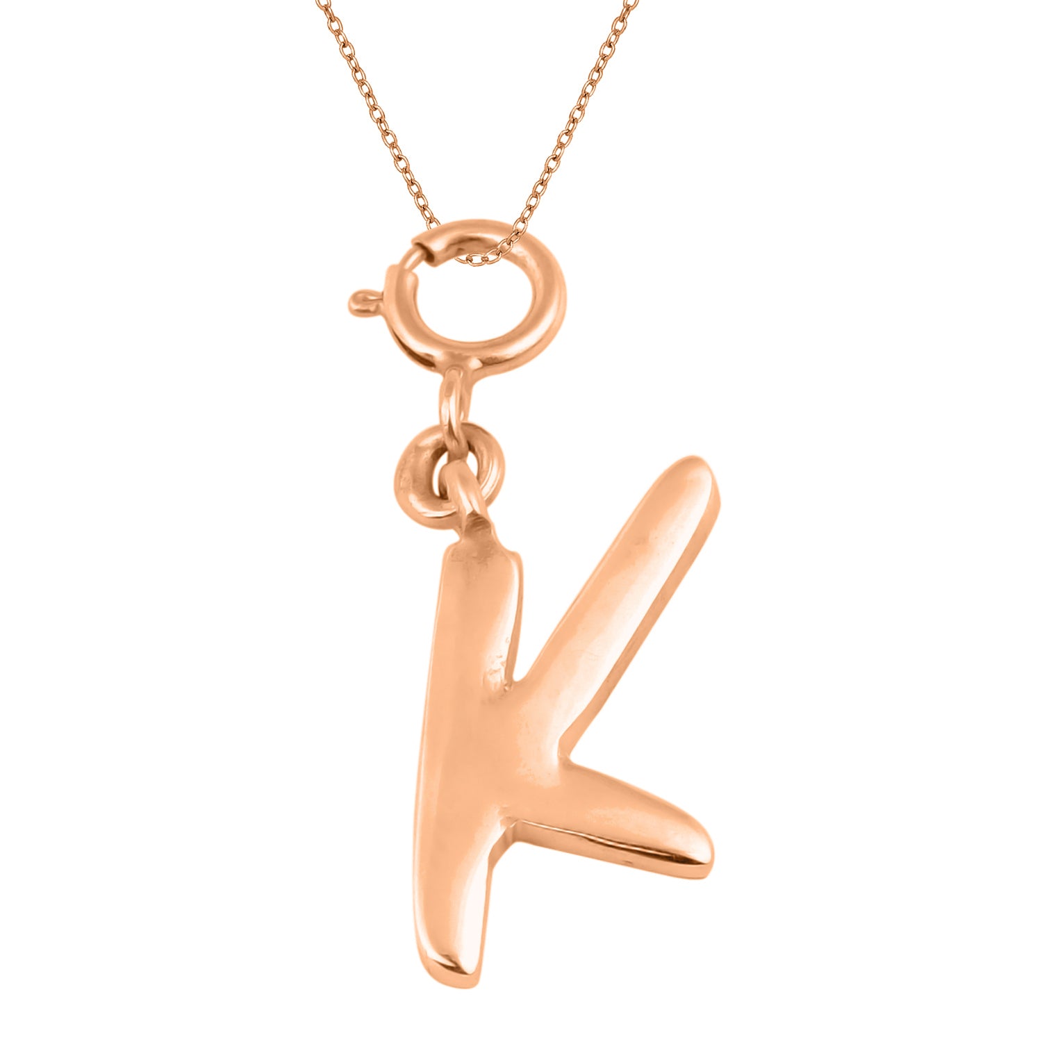 Personalized Letter Pendant - Rose Gold Vermeil