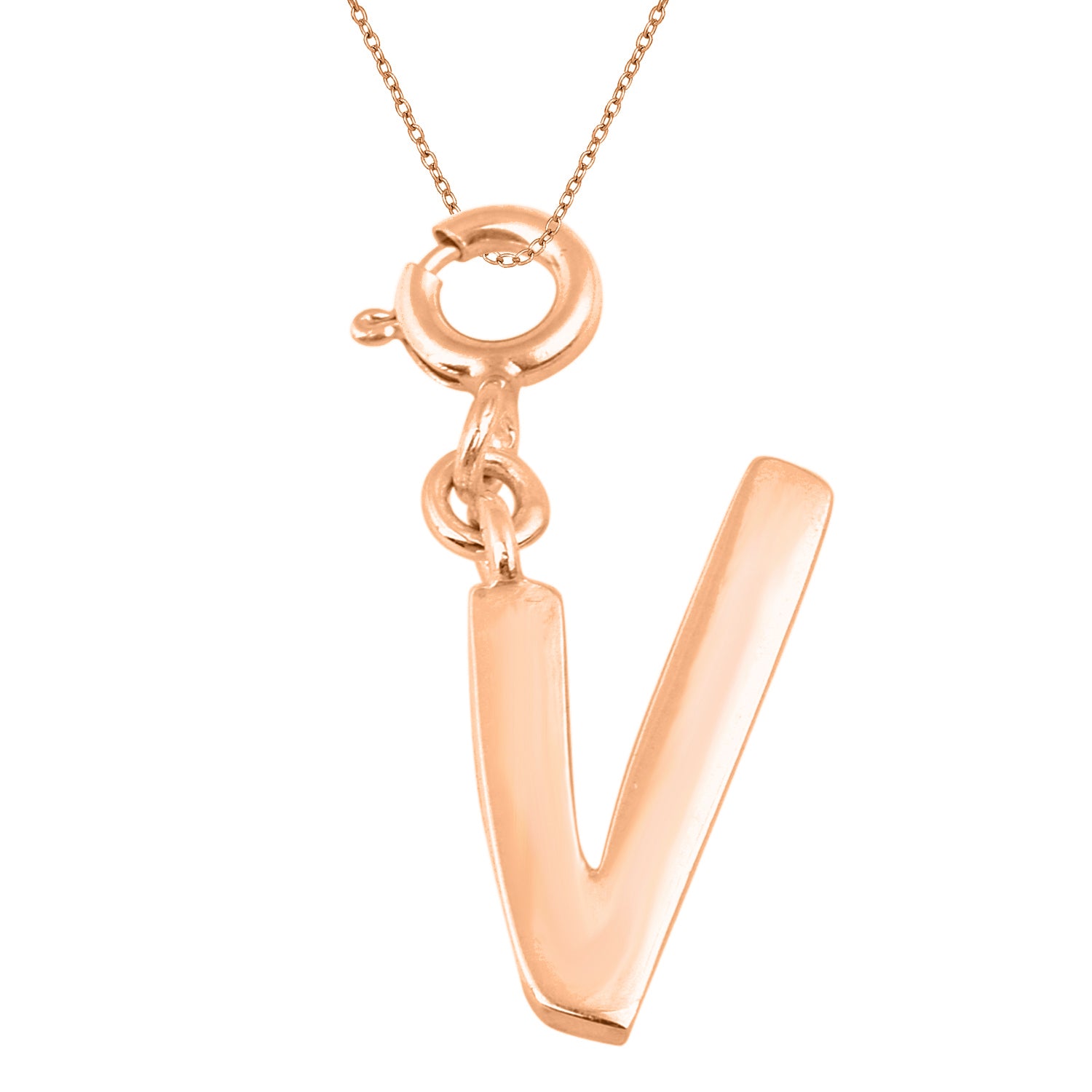 Personalized Letter Pendant - Rose Gold Vermeil