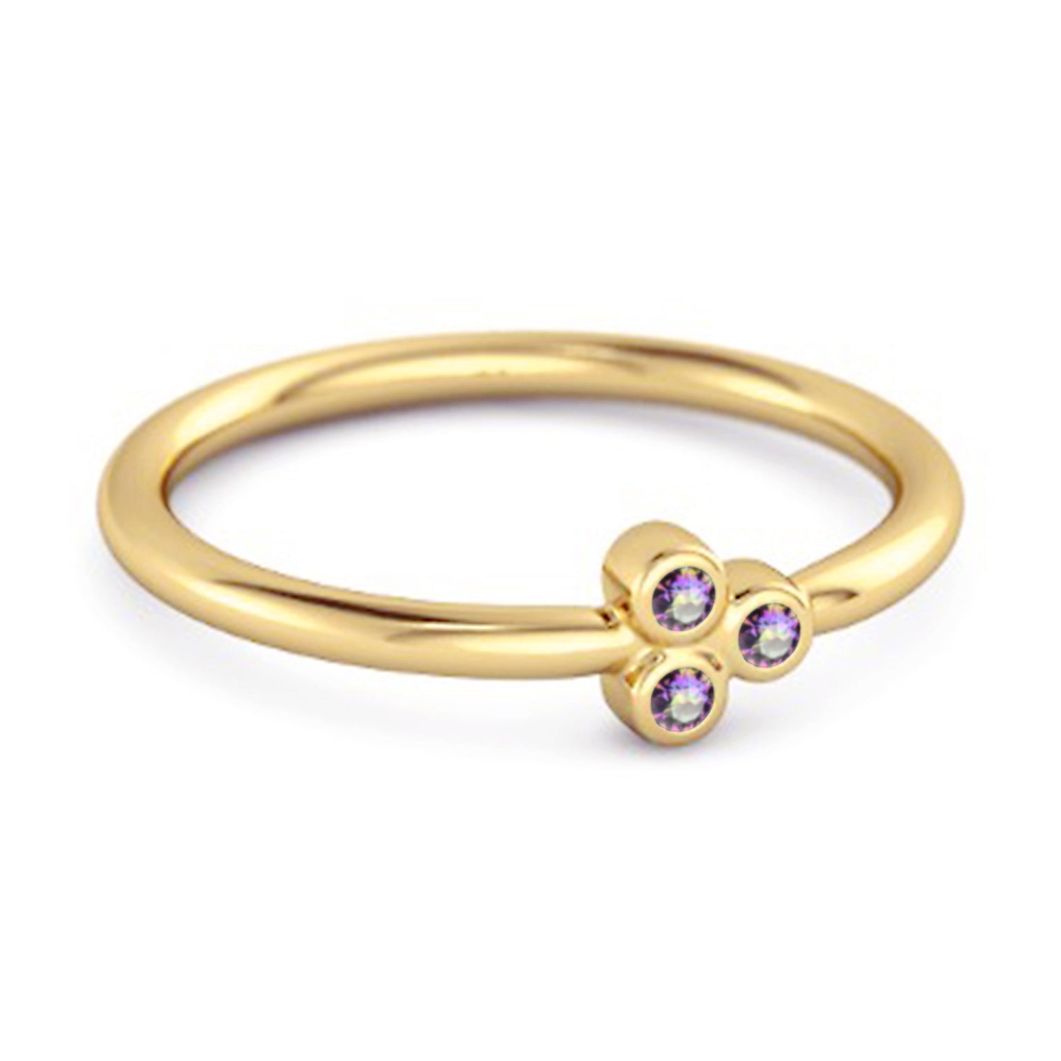 Delicato anello in argento sterling 925 con topazio mistico da 0,20 carati, regalo per lei