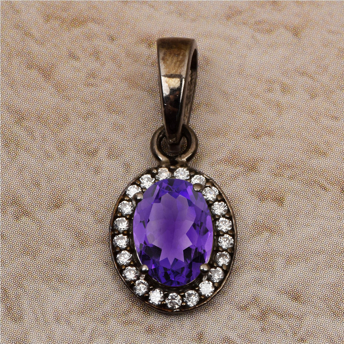 Black Plated Multi Choice Gemstone Pendant