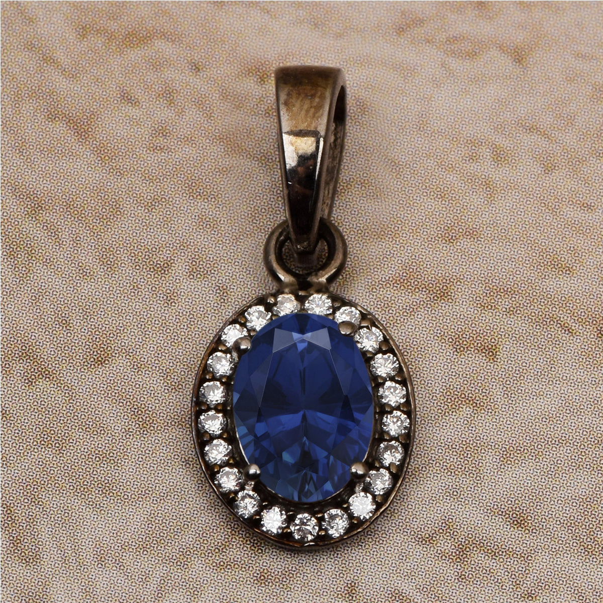 Black Plated Multi Choice Gemstone Pendant