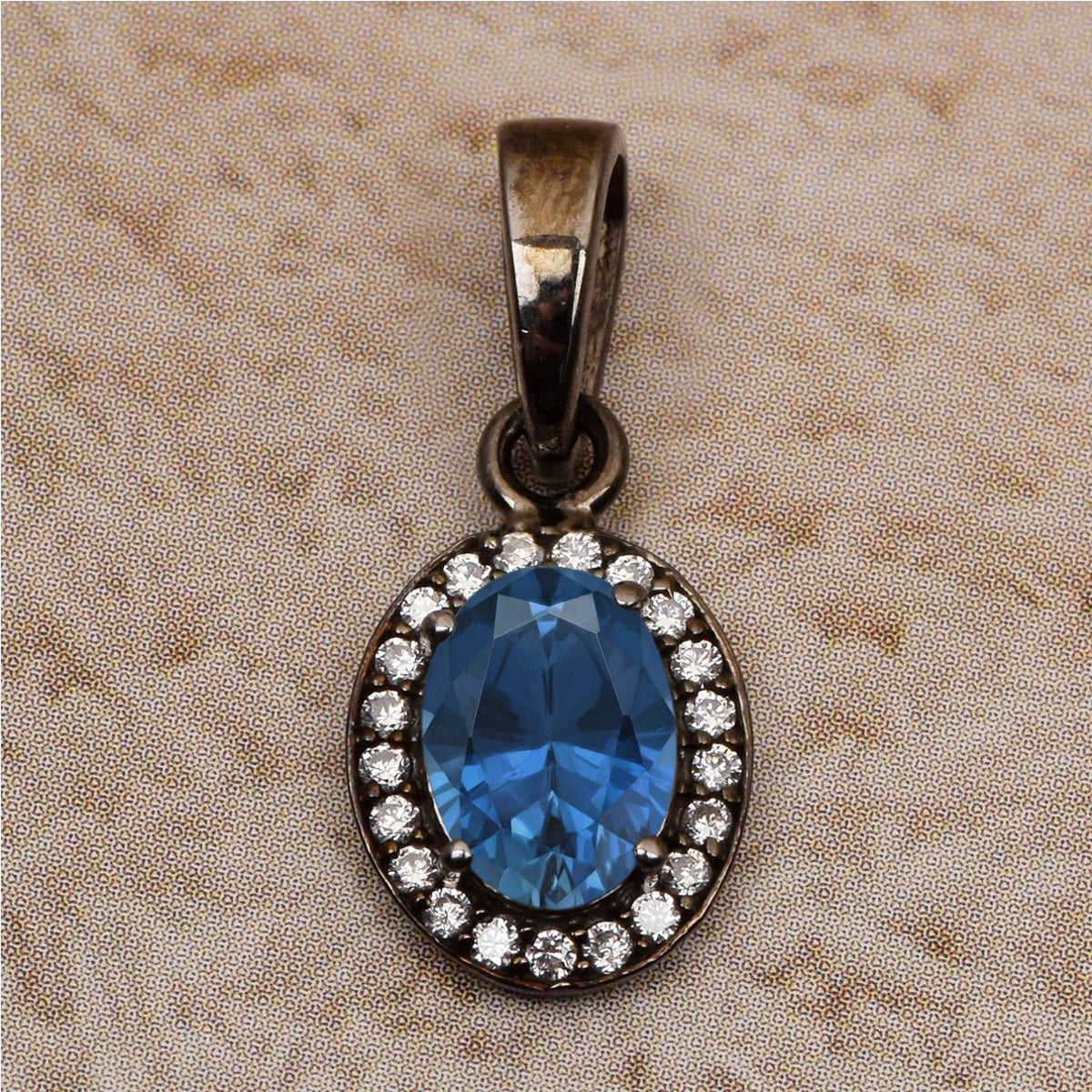 Black Plated Multi Choice Gemstone Pendant
