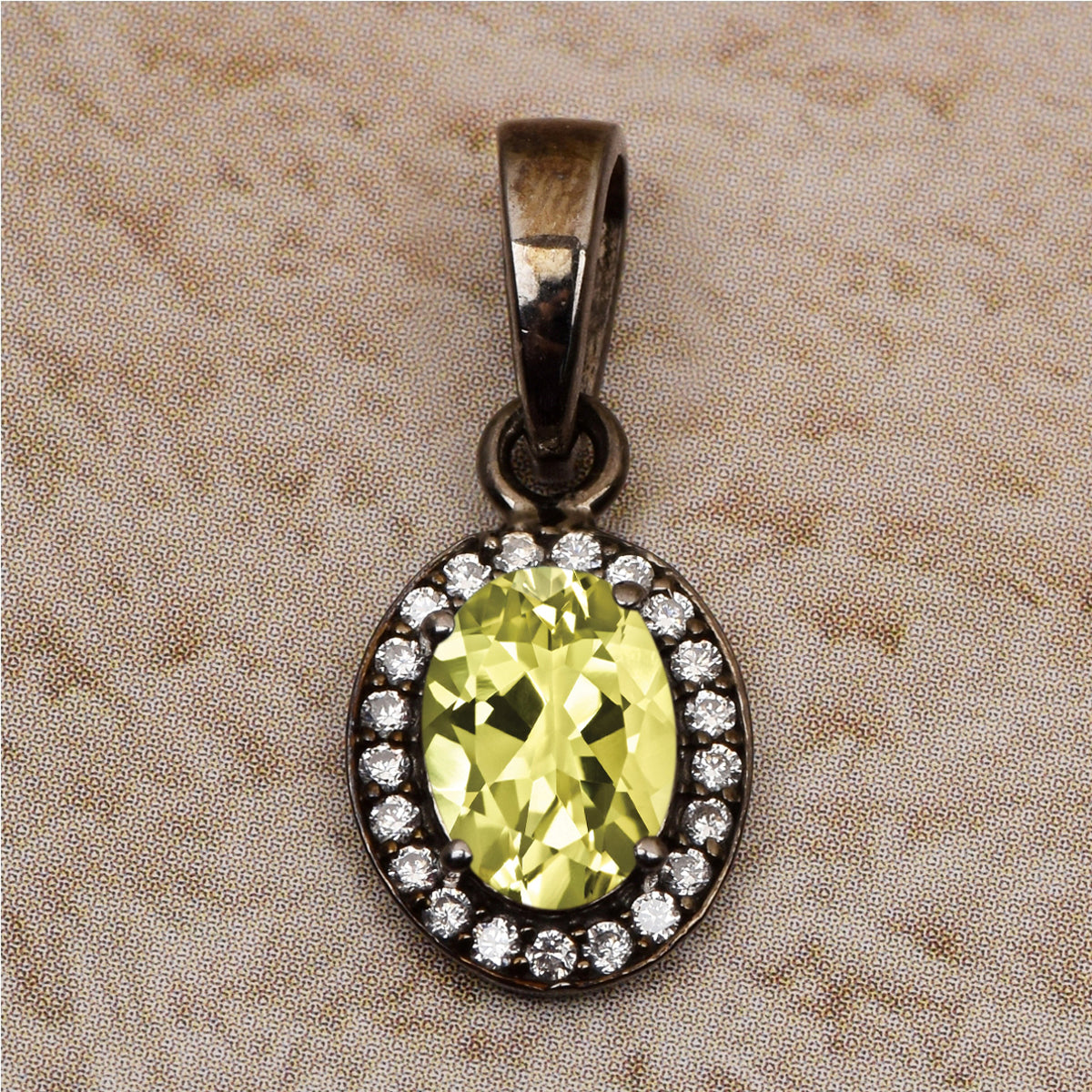 Black Plated Multi Choice Gemstone Pendant