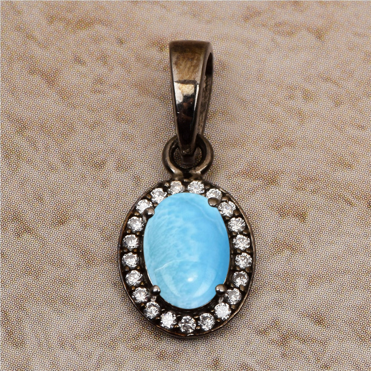 Black Plated Multi Choice Gemstone Pendant