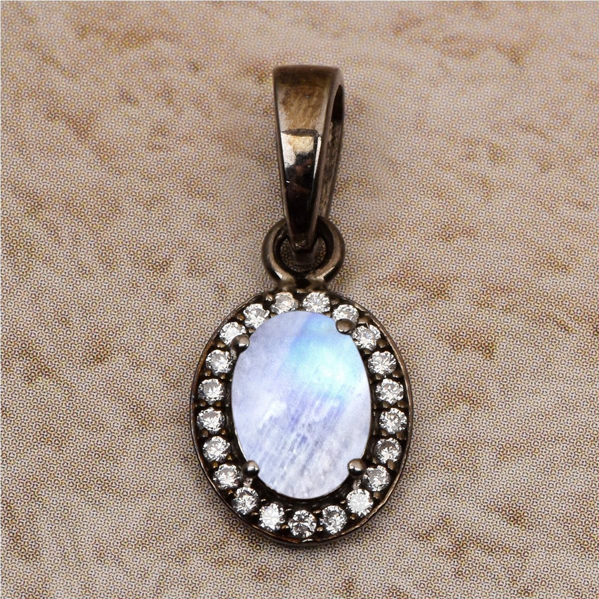 Black Plated Multi Choice Gemstone Pendant