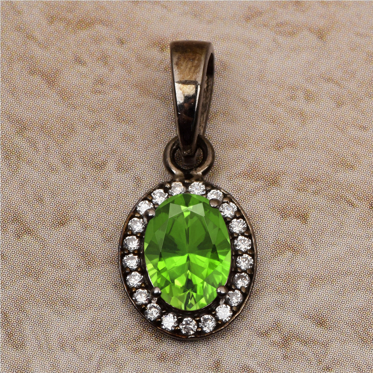 Black Plated Multi Choice Gemstone Pendant